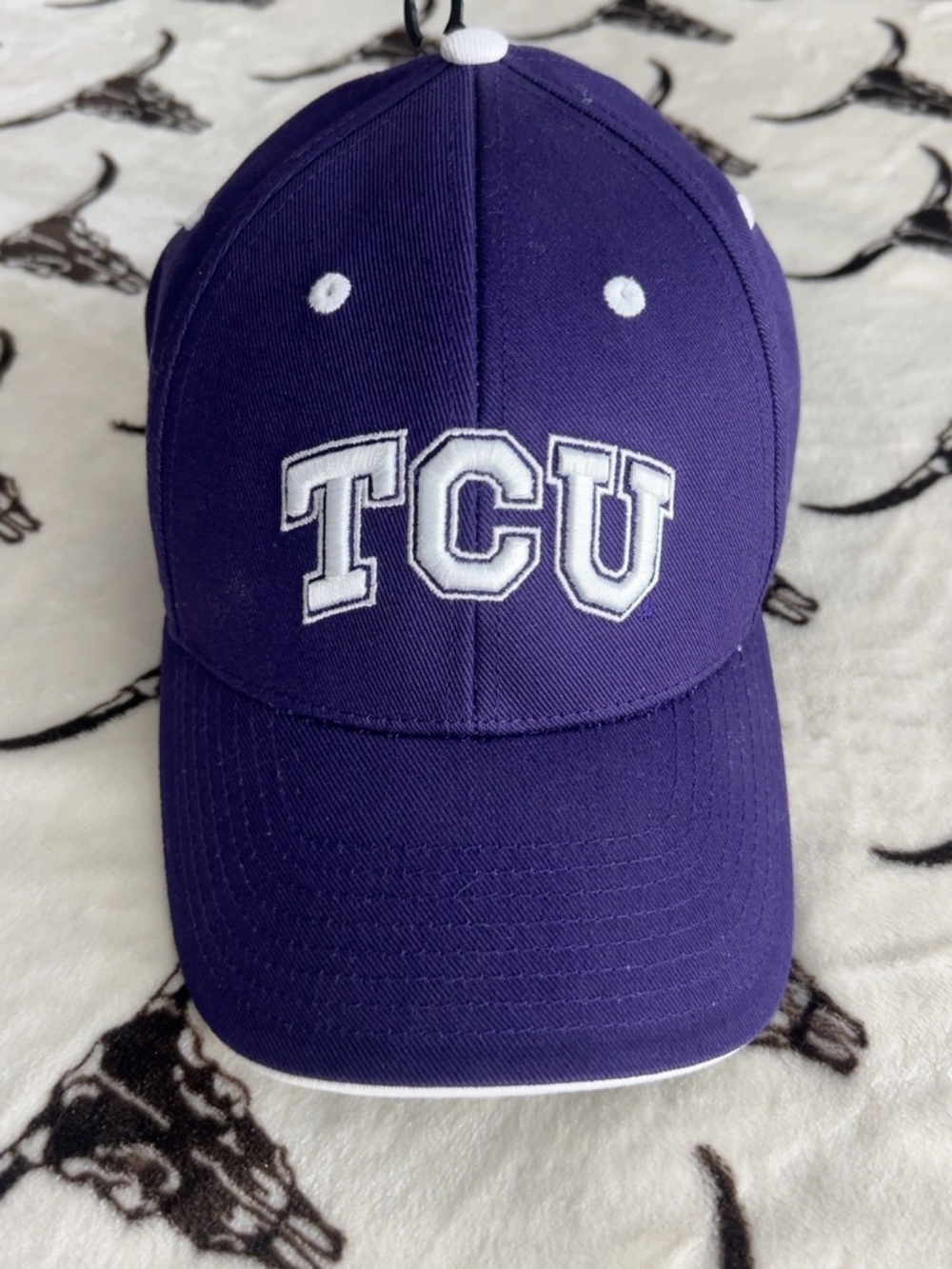 TCU Horned Frogs Purple White Adjustable Snapback Hat Cap OSFA NWT